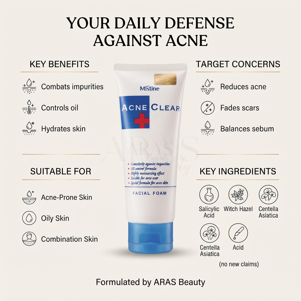 Mistine Acne Clear Facial Foam 85g_img_1