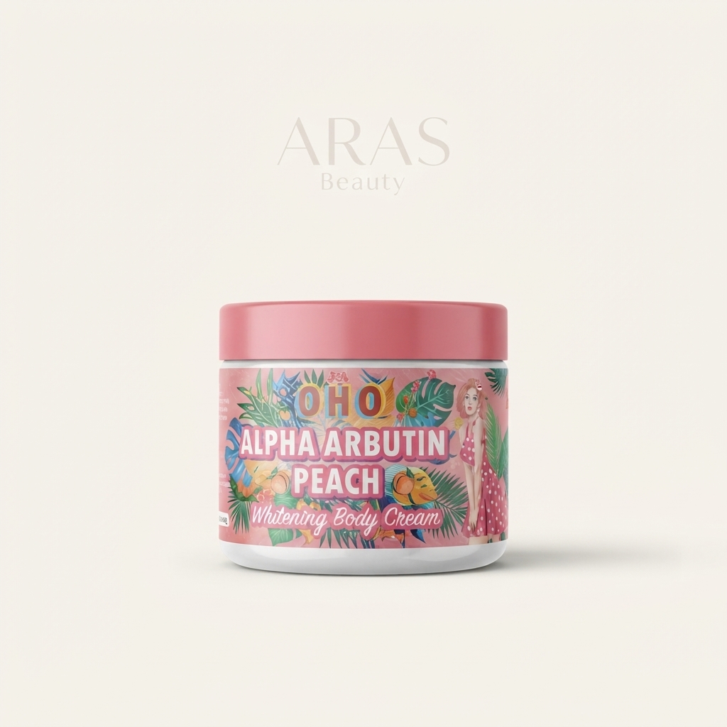 OHO Alpha Arbutin Peach Whitening Body Cream 300g_img_0