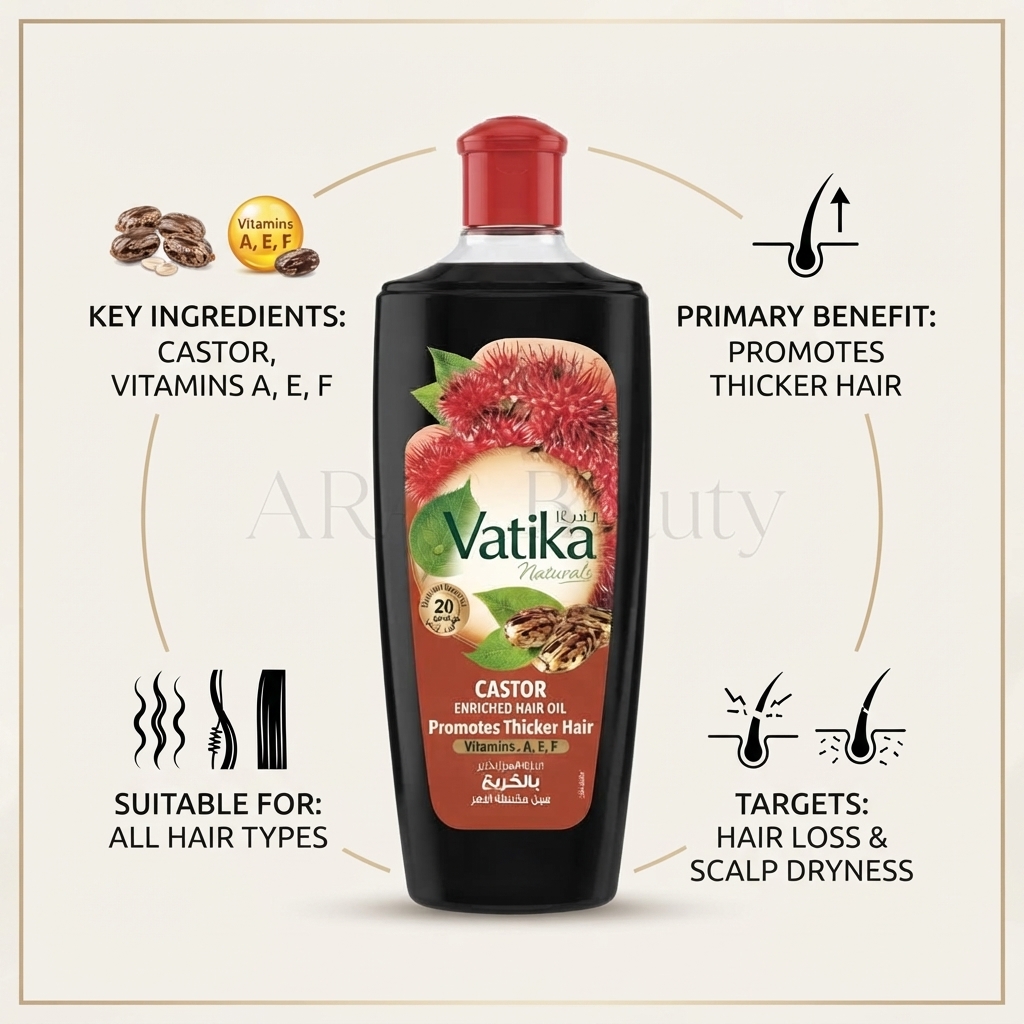 Dabur Vatika Naturals Castor Enriched Hair Oil 200ml_img_1