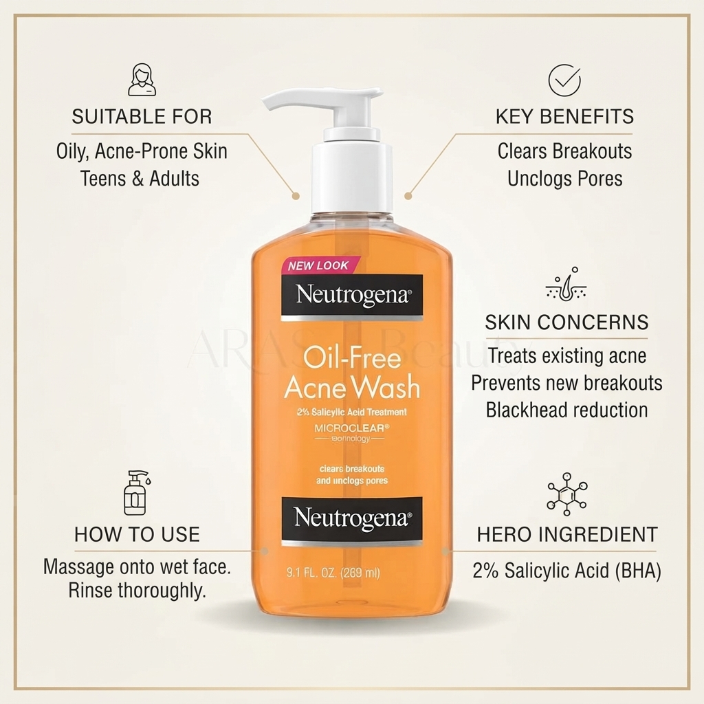 Neutrogena Oil-Free Acne Wash 2% Salicylic Acid 269ml_img_1