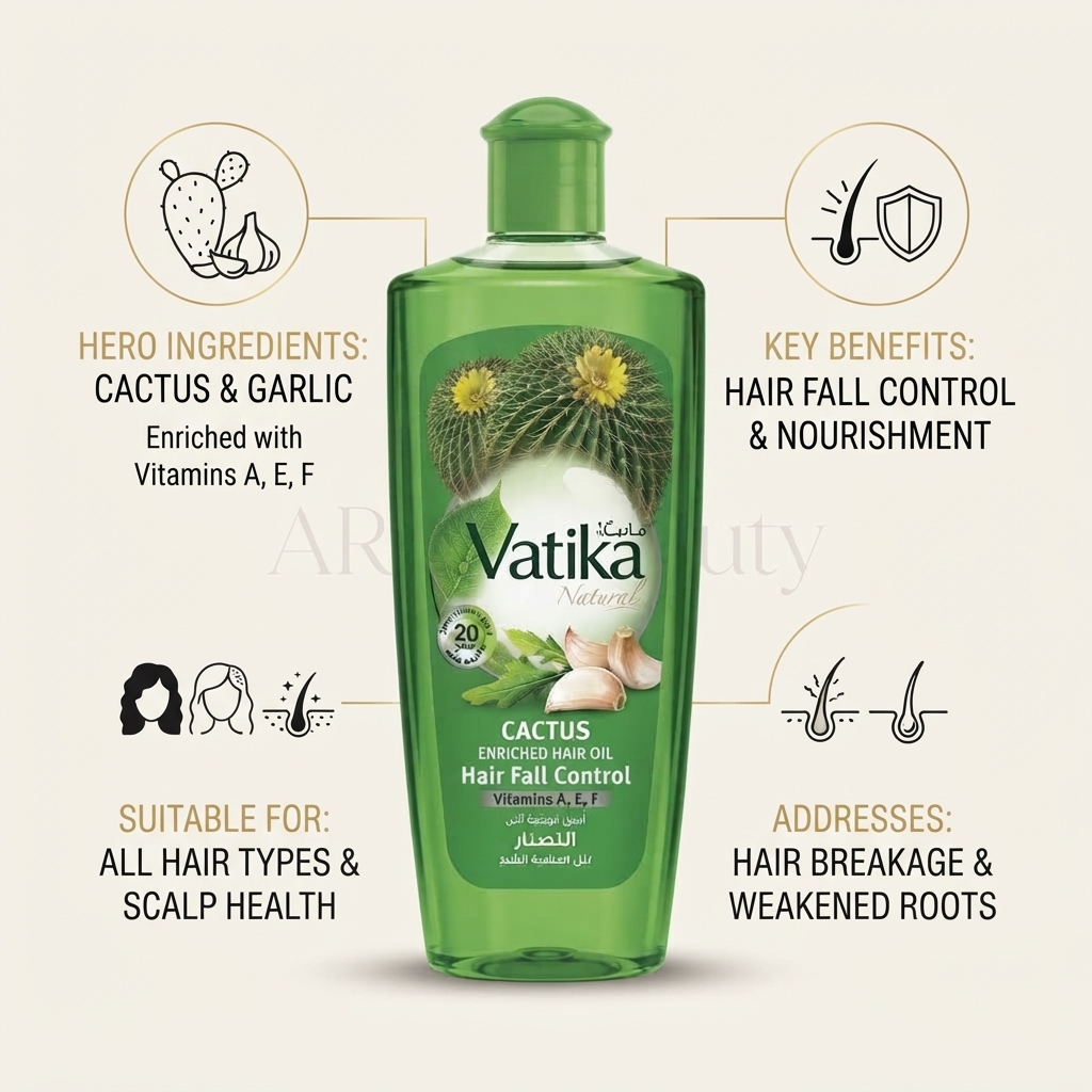 Vatika Naturals Cactus Enriched Hair Oil 200ml_img_1