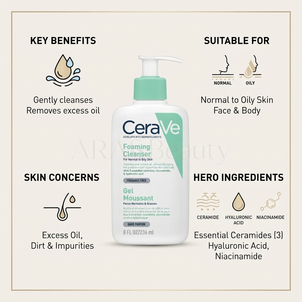 CeraVe Foaming Facial Cleanser for Normal to Oily Skin 236 mL_img_1