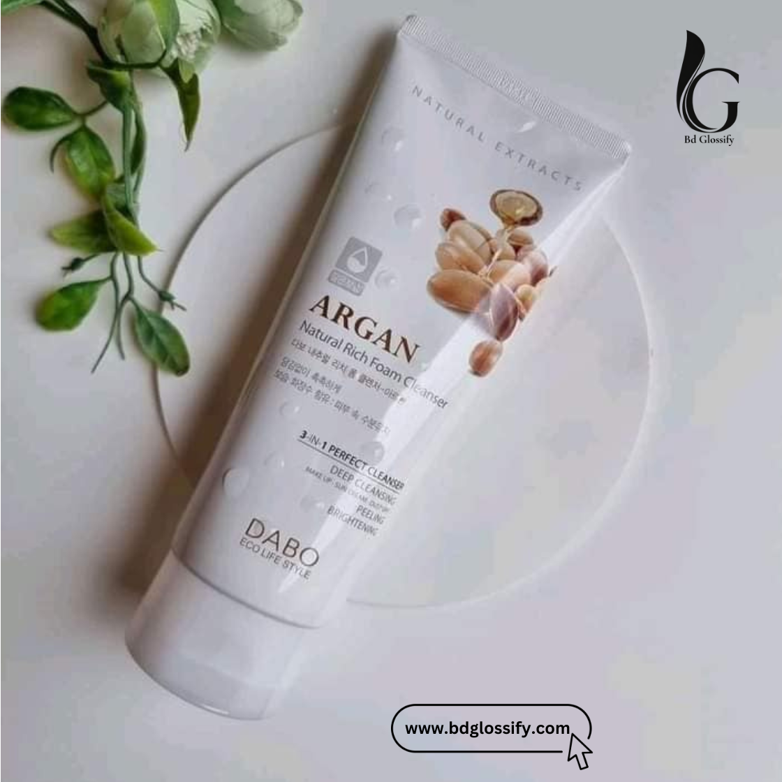 DABO Argan Natural Rich Foam Cleanser (180ml)