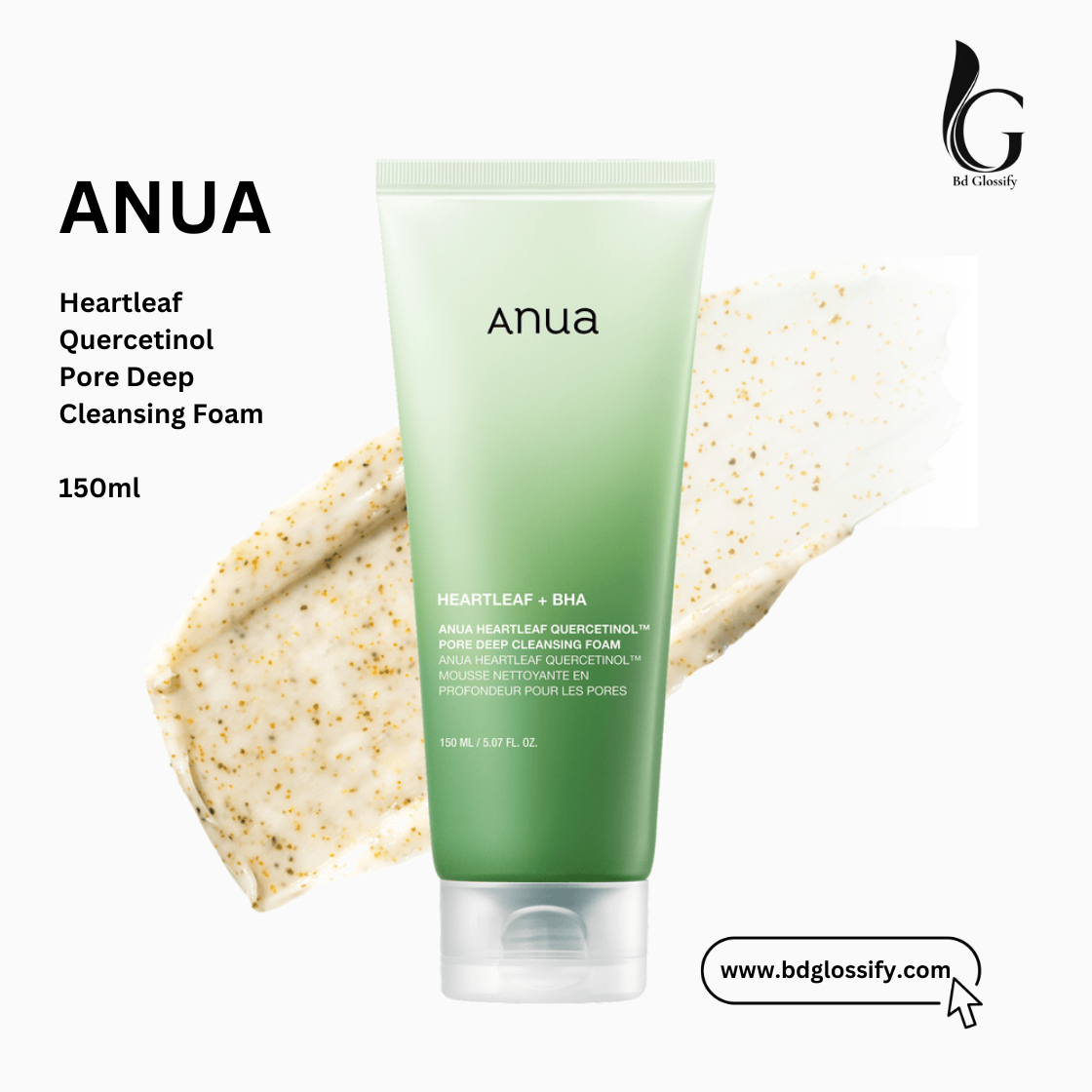 ANUA - HeartLeaf Quercetinol Pore Deep Cleansing Foam - 150ml