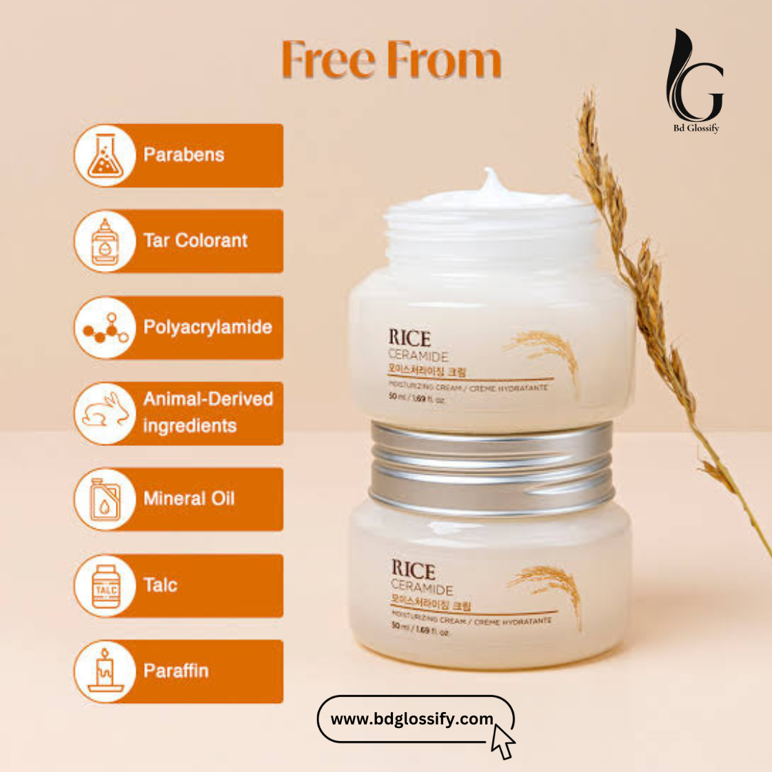 The Face Shop - Rice Ceramide Moisturizing Cream - 50ml thumbnail 2