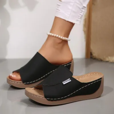 New Summer Style Women's Shoes Casual Thick Heel Sandals - L-02_img_0