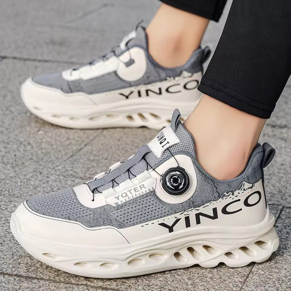 Men's Casual Sports Shoes Lace Free Breathable Mesh Sneakers - S-25