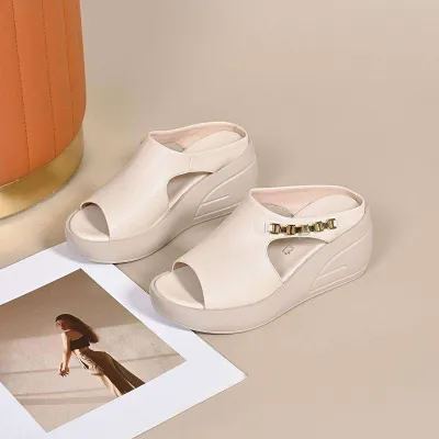 New Summer Style Women's Shoes Thick-Soled Wedge Heel Sandals - L-01_img_0