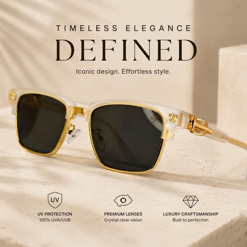 BELMONT OASIS LUXURY White Gold Sunglass