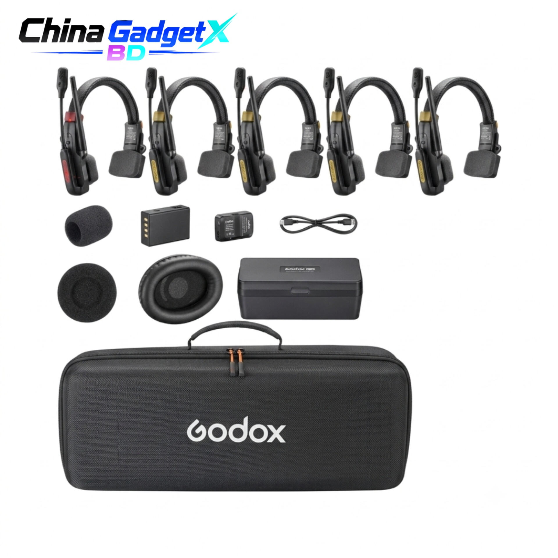 Godox SkyTalk Air 5S 5-Person Wireless Intercom Headset System