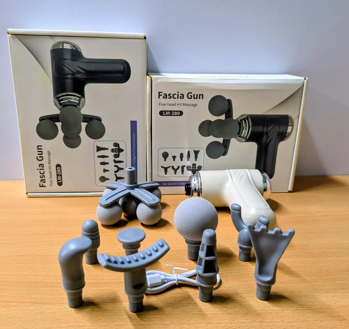 LM-280 Five-Head Fascia Massage Gun - Image 1