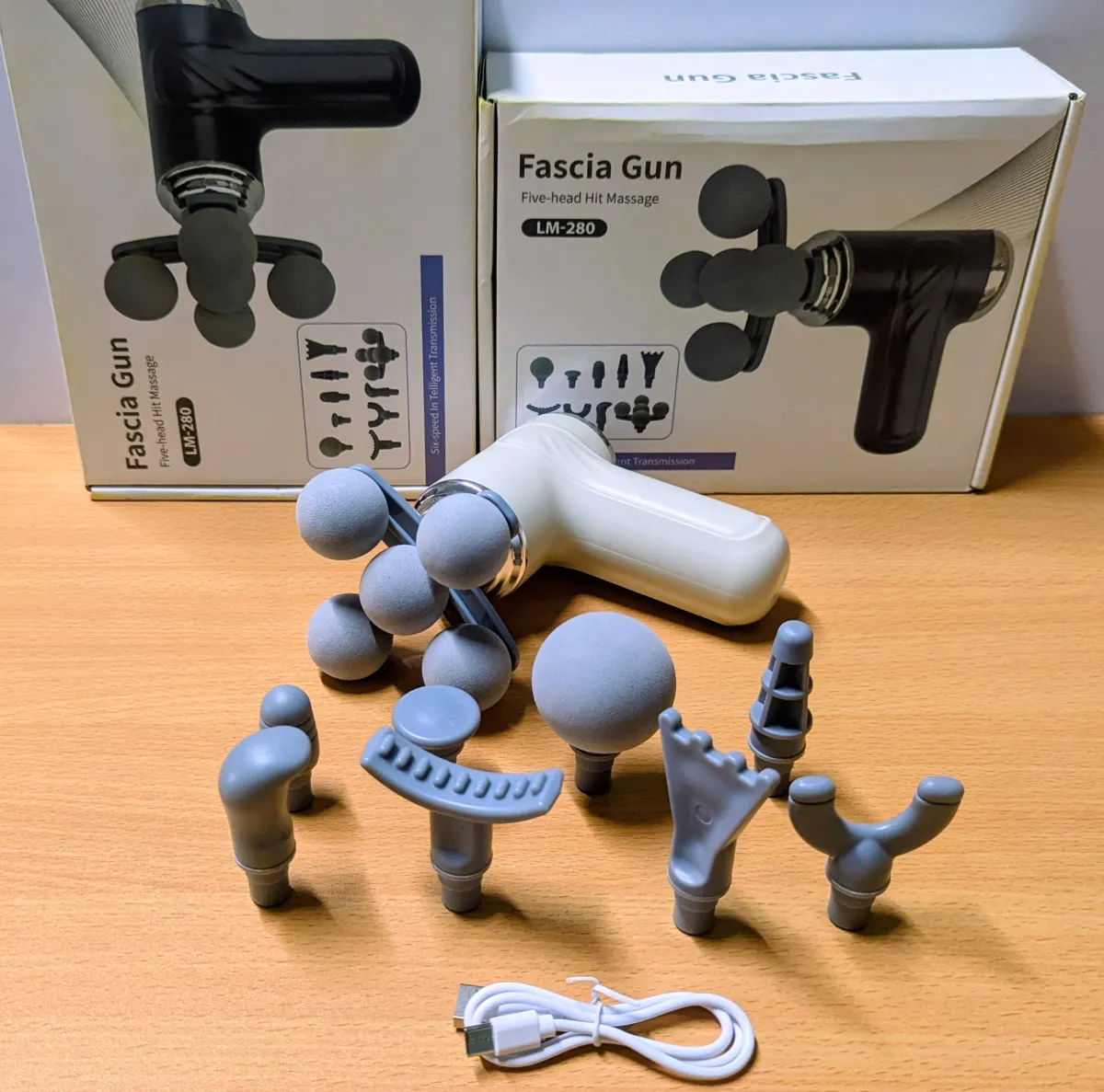 LM-280 Five-Head Fascia Massage Gun - Image 9