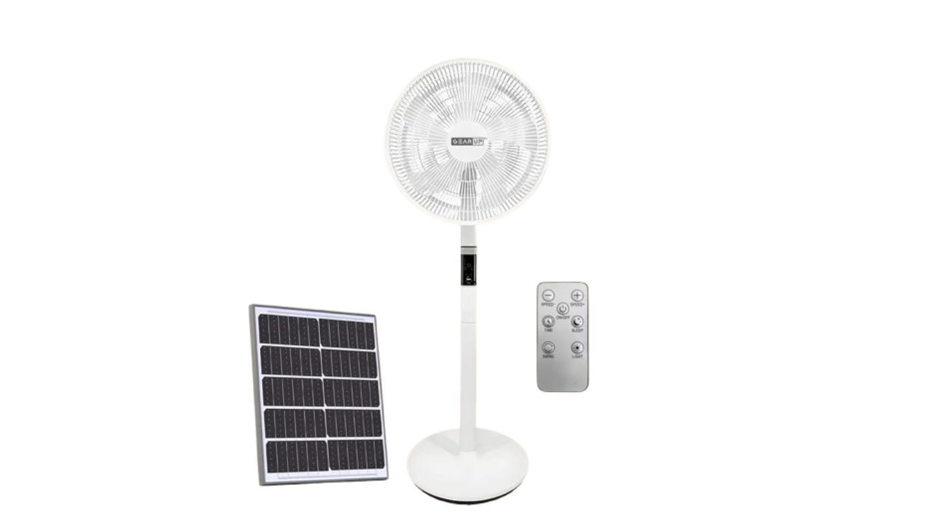 GearUP GP90 – 14 inch Premium Rechargeable LifePO4 + BLDC AC+ DC+ Solar Stand Fan (Without Solar Panel)_img_0