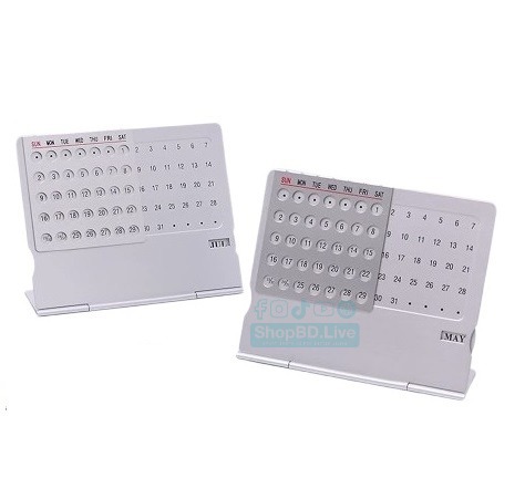 Unique 100 Year Calendar - Creative Ultra Thin Aluminum Alloy Perpetual Desk Calendar 100 Year Office Table Decor | Price in BD Wholesale_img_2