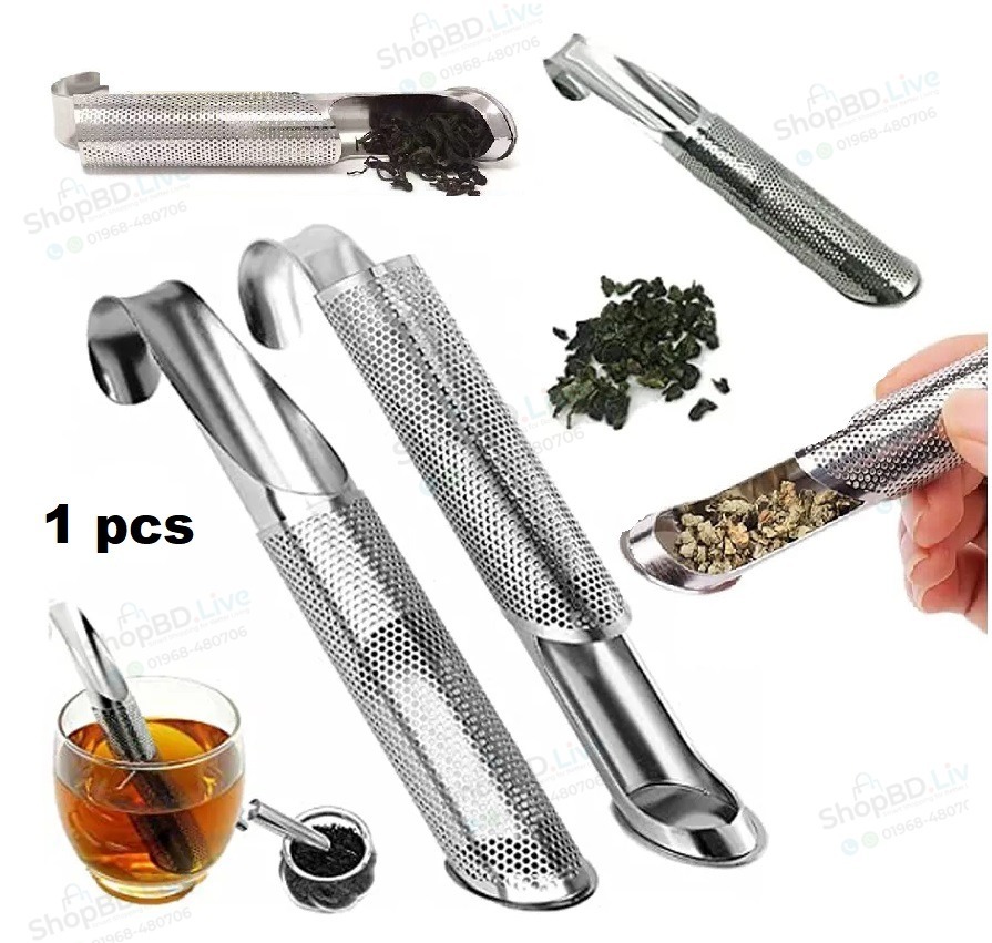 Stainless Steel Hanging Tea Infuser + Handle Strainer Tea Filter Spoon Handle Creative Long Filter Stick Home Accessory_img_0