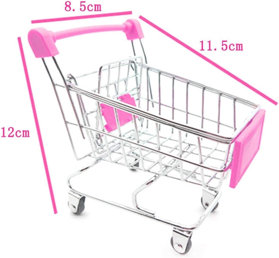 Creative Mini Shopping Cart Trolley Metal Toy Supermarket Simulation Storage Cart for Kids & Desktop Mini Shopping Cart Metal Trolley Desk Organizer Decorative Utility Cart | Price in BD_img_5