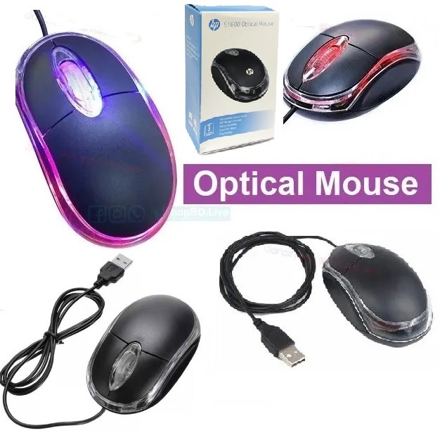Standard Cable Wired USB Optical Mice Mouse For Laptop Notebook Computer PC Gaming - Black Office Mouse_img_0
