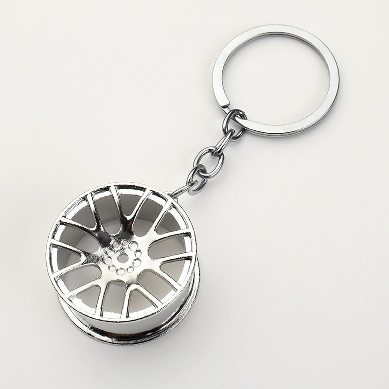 Metal Car Wheel keychain hub Functional Metal Keychain Key Ring Unique Gift for Car Bike Lovers_img_6
