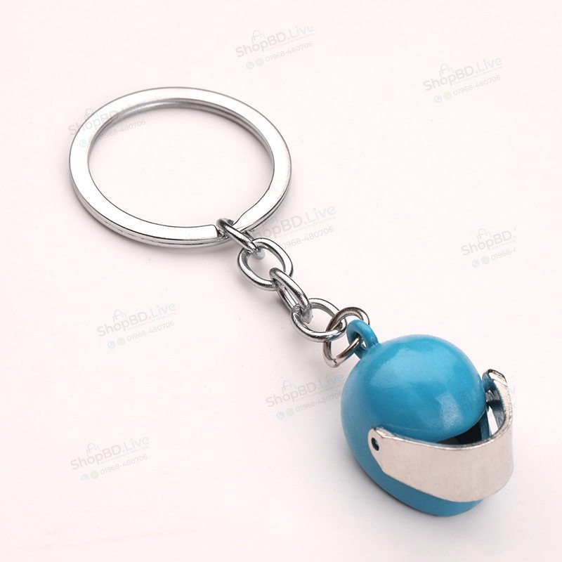 Helmet Creative Metal Keychain Car Keychain Functional Metal Keychain Key Ring - Red Blue Black Silver Golden | Unique Gift For Car Bike Lovers_img_4