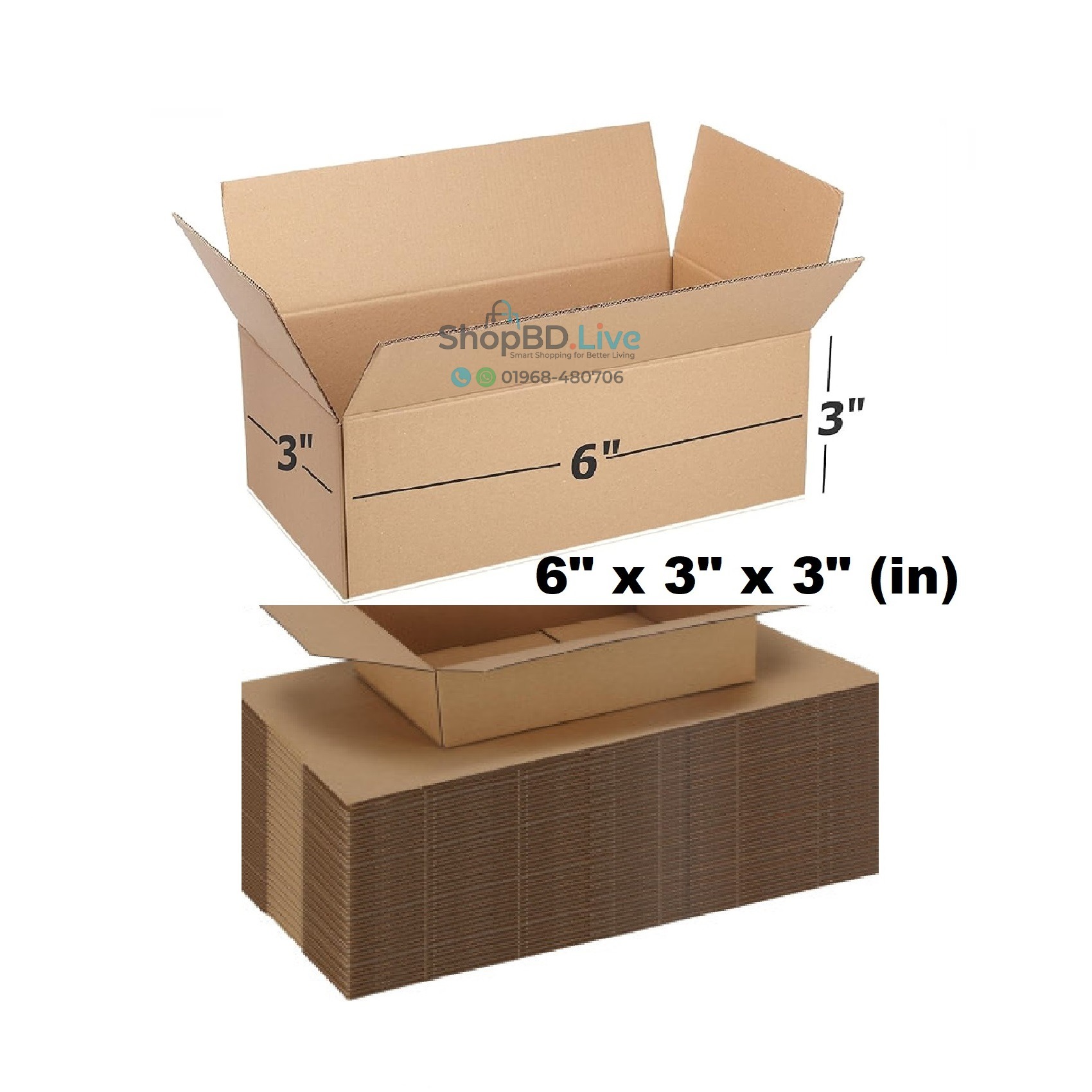 Parcel Carton Box 6 x 3 x 3 Inch | Small Mini Packaging Shipping Box for E-commerce Courier Small Cardboard Shipping Box Mailers 6x3x3 Inch Brown 633 Inch box Packaging Material_img_0