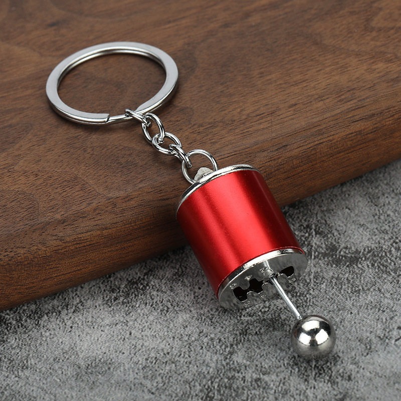 Creative Gear Keychain Car Manual Model Small Gift Gear Decompression Toy Manufacturer Functional Metal Key Ring Unique Gift for Car Bike Lovers Black Red Blue Silver Gold Pink Light pink Green Light blue_img_4