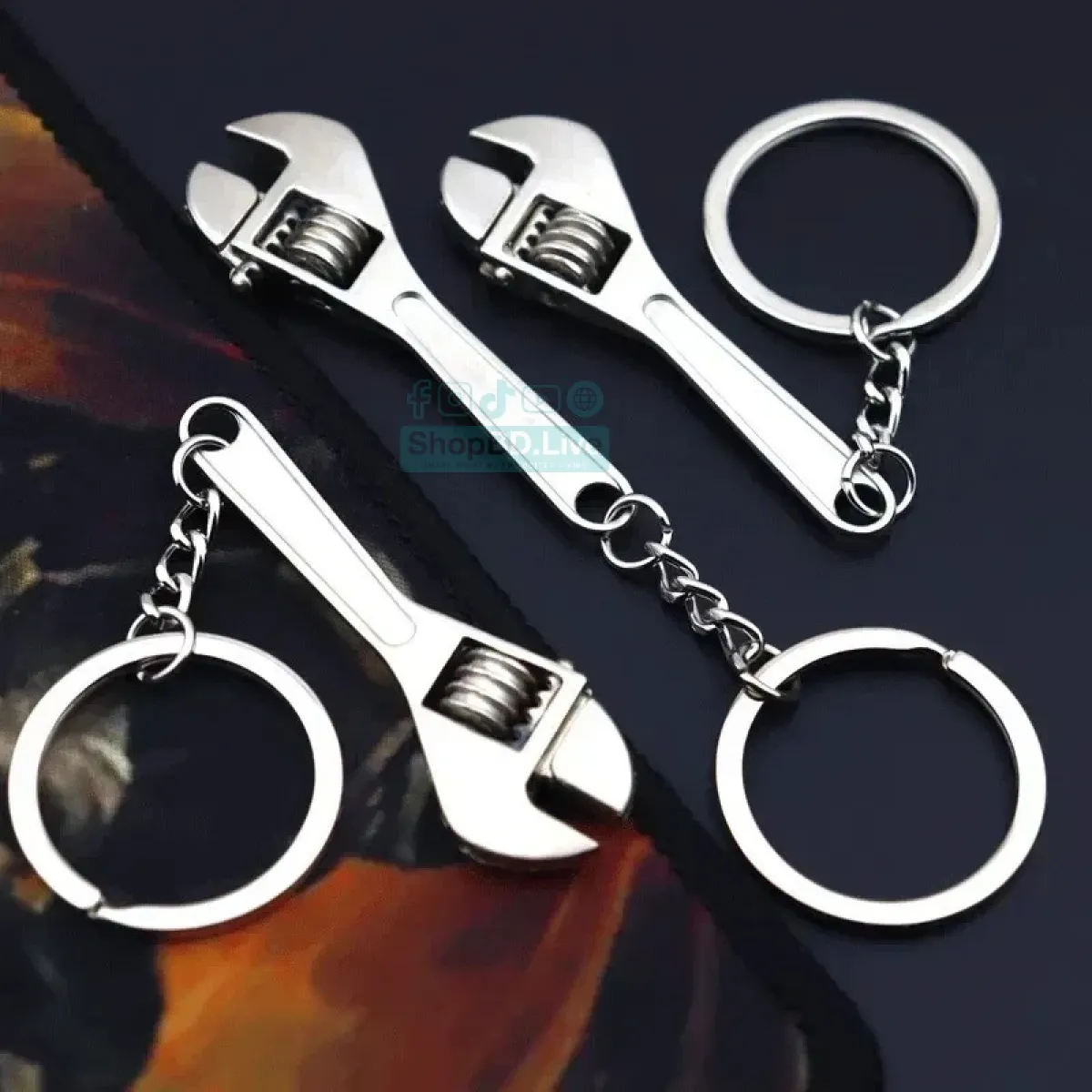 Mini Wrench Keychain Tool Key Ring Spanner Charm for Men Gift Key Chain tool keychain creative tool keychain metal practical small gift wrench tool keychain