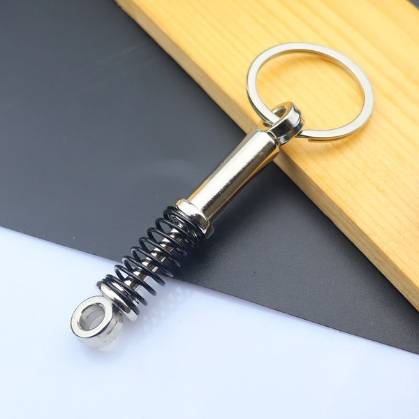 Shock Absorber Keychain Car Modified Advertising Keychain Shock Absorber Red Black shock absorption Functional Metal Key Ring | Unique Gift for Car Bike Lovers_img_1