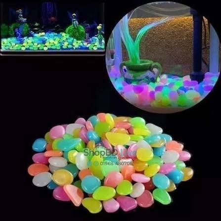 50 Pcs Glow in the Dark Pebbles Colorful Luminous Radium Stones Glowing Plastic Stones Decorative Glow Stones for Garden Aquarium Home Party Decoration_img_1
