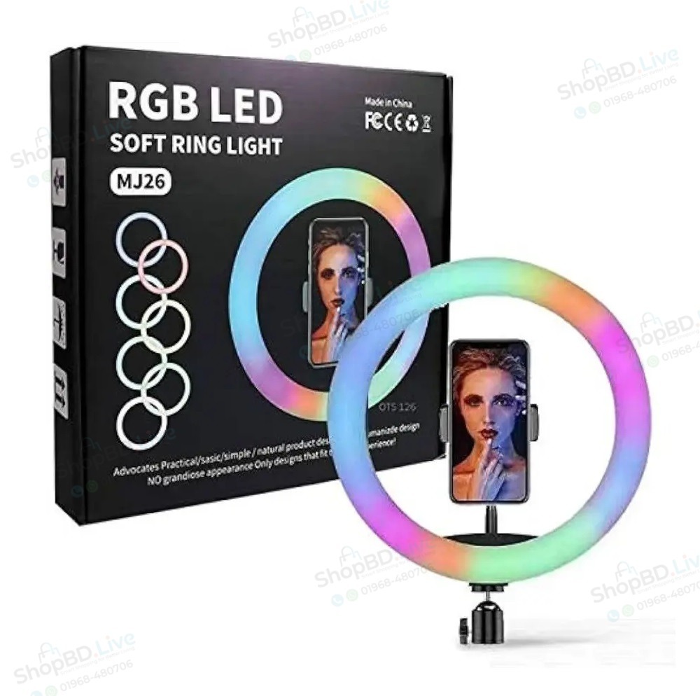 MJ26 RGB LED Soft Ring Light 26cm (10inches)_img_0