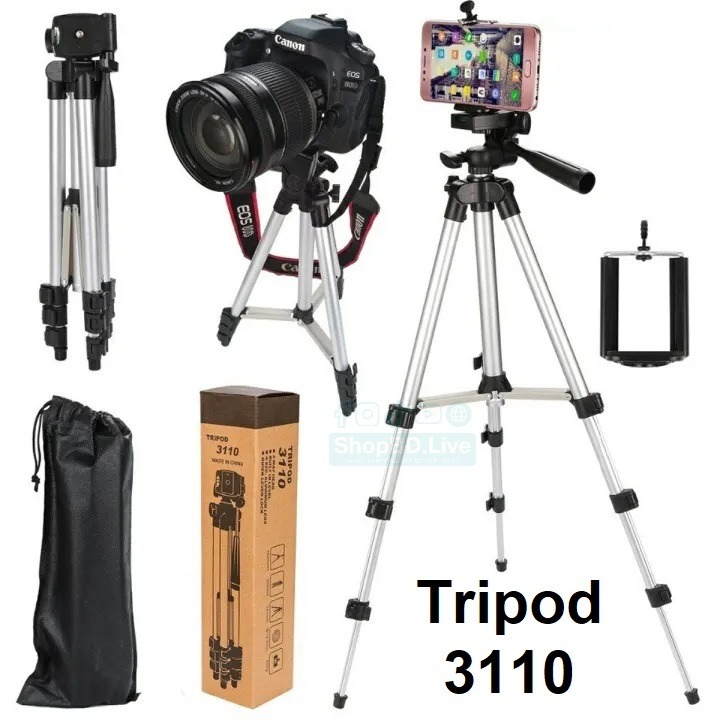 3110 A Aluminium Tripod Stand with 10 Inch Ring Light & Mobile Holder | Price in BD_img_0