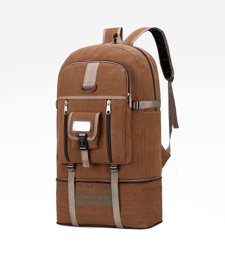 Large Capacity Canvas Travel Backpack Hiking Camping Rucksack 56-75L | Price in BD_img_5