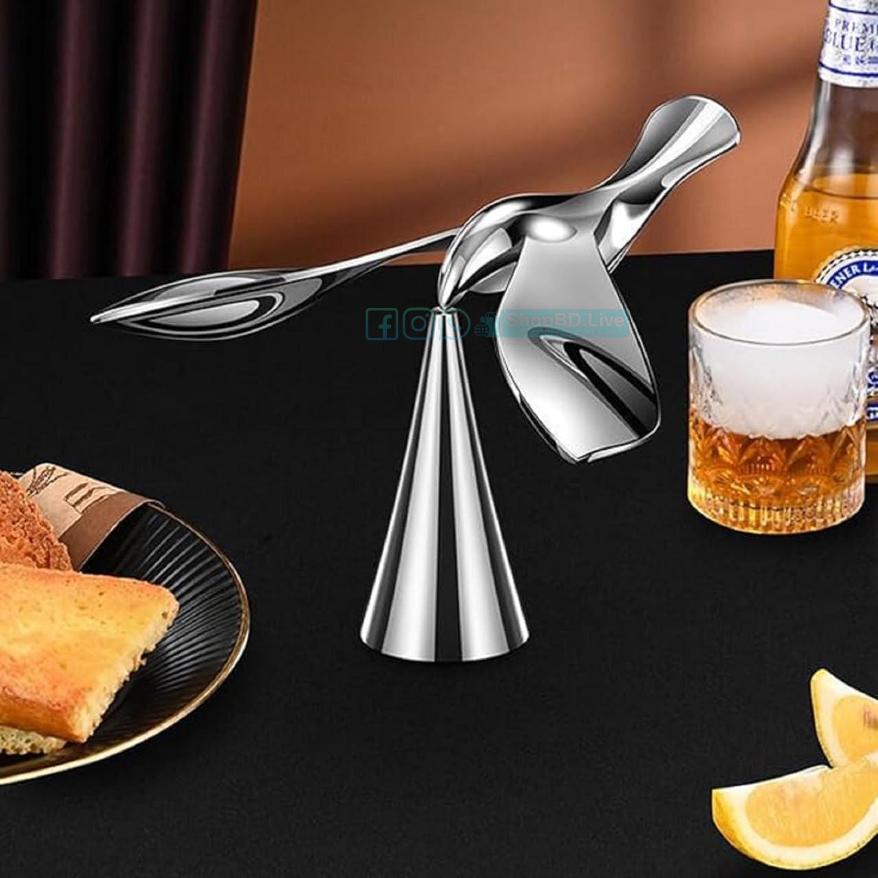 Metallic Zinc Alloy Anti-Gravity Balancing Bird Tower Statue + Bottle Opener | Alloy Balance Toy for Home & Office Decor_img_5