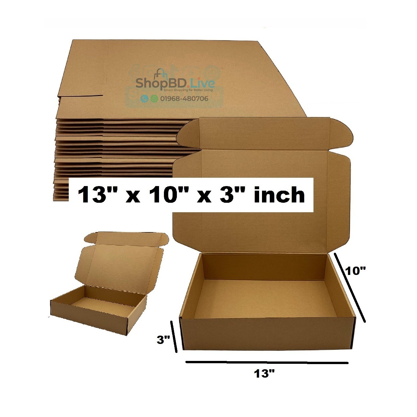 Die Cut Folding Type Courier Box 13 x 10 x 3 Inch | Brown Small Mini Mailer Packaging Shipping Box Boxes E-commerce Packaging Business Parcel Box 13" x 10"x 3" Gift Birthday Wedding Book Literature Product Small Carton 13x10x3 in box 13103 Packaging Material_img_0