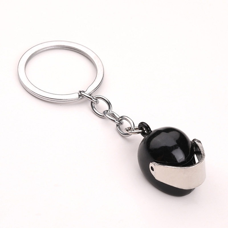 Helmet Creative Metal Keychain Car Keychain Functional Metal Keychain Key Ring - Red Blue Black Silver Golden | Unique Gift For Car Bike Lovers_img_5