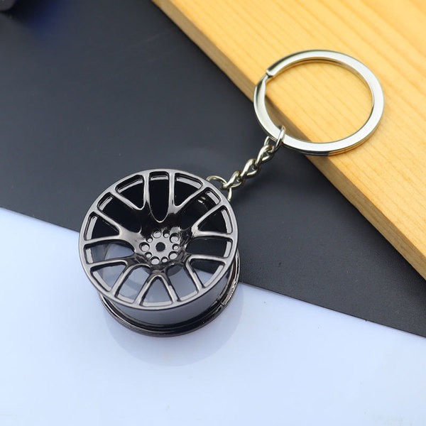 Metal Car Wheel keychain hub Functional Metal Keychain Key Ring Unique Gift for Car Bike Lovers_img_3