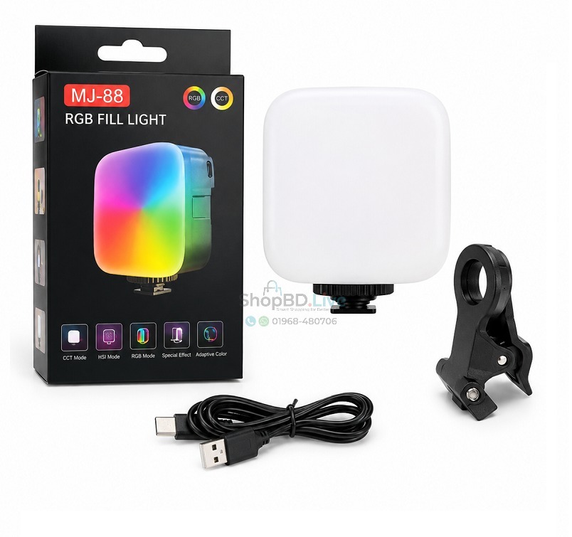 MJ-88 RGB LED Video Light Rechargeable Pocket Fill Light MJ-88 RGB LED MJ88 RGB LED Video Light Rechargable_img_0
