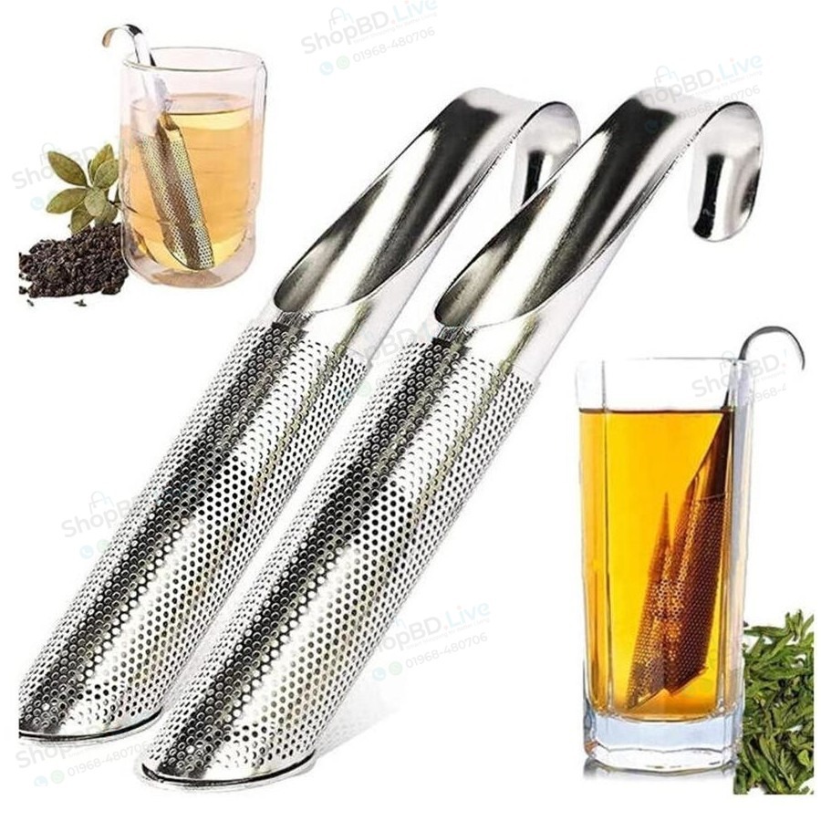 Stainless Steel Hanging Tea Infuser + Handle Strainer Tea Filter Spoon Handle Creative Long Filter Stick Home Accessory_img_1