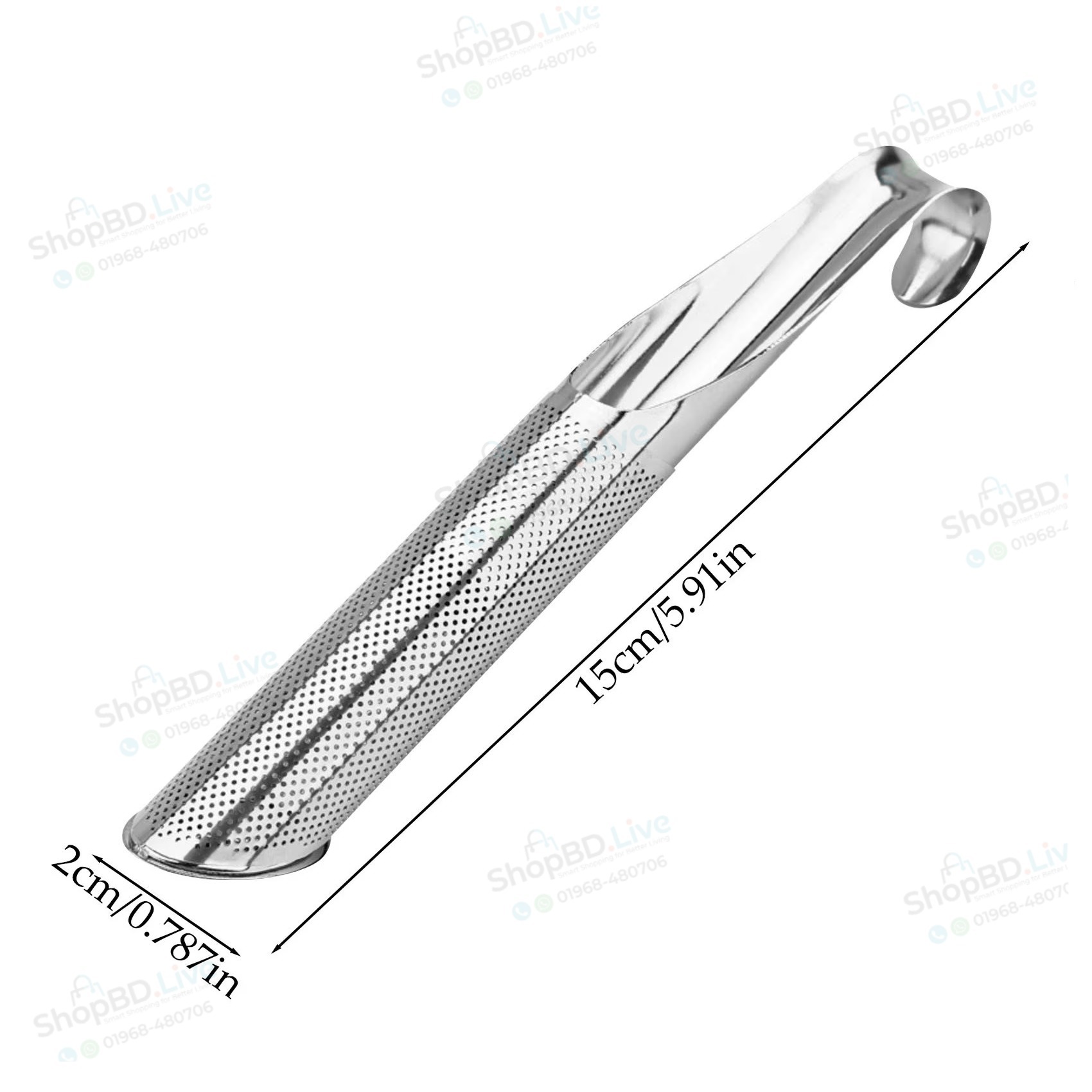 Stainless Steel Hanging Tea Infuser + Handle Strainer Tea Filter Spoon Handle Creative Long Filter Stick Home Accessory_img_4