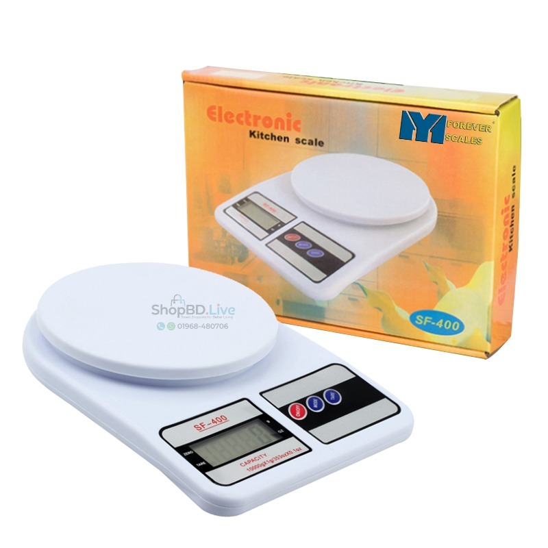 Digital Scale 10kg 1g Household Weight Scales Platform Electronic Balance Kitchen Scale Baking Measure Food Cooking Tools Digital Kitchen Scale SF-400 10Kg Electronic Weight Machine | Price in BD_img_0