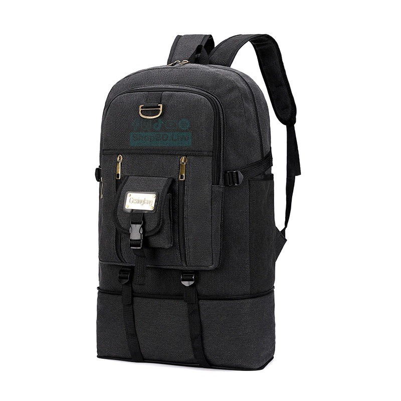 Large Capacity Canvas Travel Backpack Hiking Camping Rucksack 56-75L | Price in BD_img_3