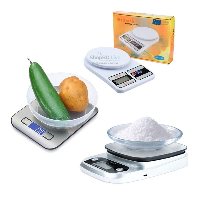 Digital Scale 10kg 1g Household Weight Scales Platform Electronic Balance Kitchen Scale Baking Measure Food Cooking Tools Digital Kitchen Scale SF-400 10Kg Electronic Weight Machine | Price in BD_img_2