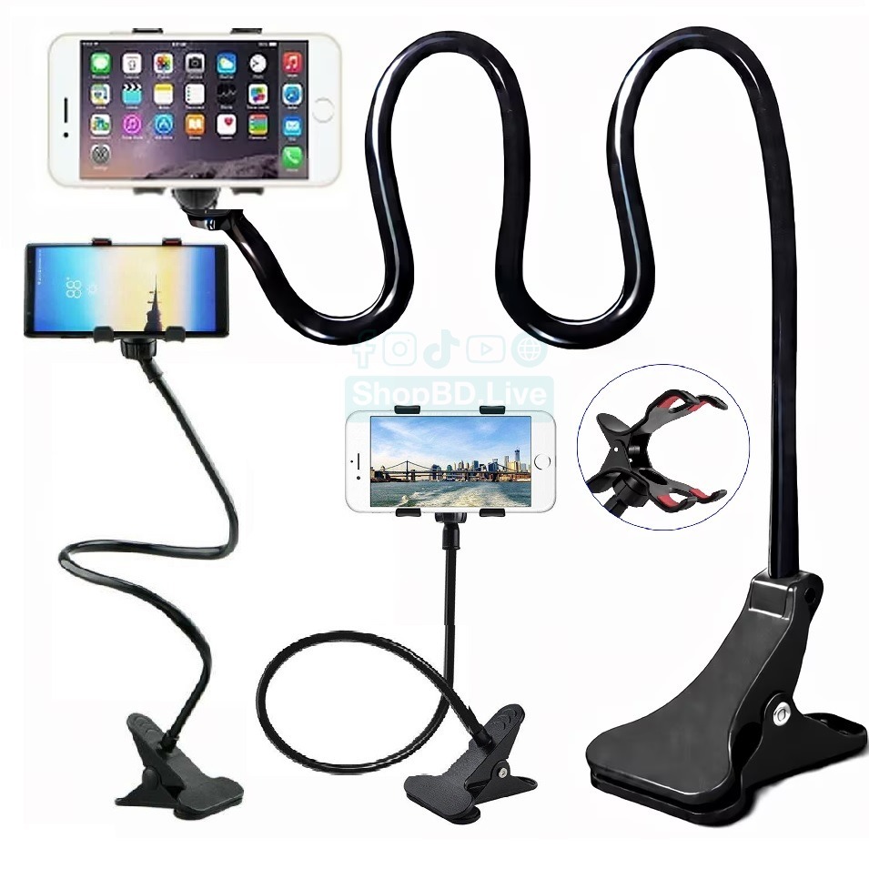 Universal Long Arm Lazy Bracket 360° Rotating Mobile Phone Holder Stand_img_0