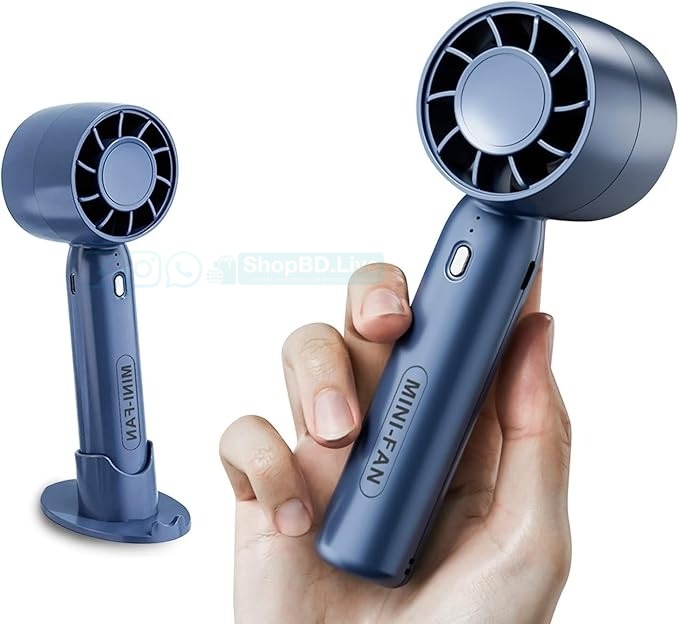 Portable Mini Handheld Fan T10 – USB Rechargeable, 2200mAh Battery, 3 Speed, Mobile Stand | Large Airflow | Price in BD_img_2