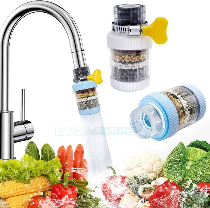 6 Layer Faucet Water Purifier Nozzle – Coconut Charcoal Kitchen Tap Filter for Clean Drinking Water | Price in BD_img_0