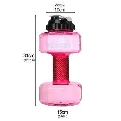 2.2L Fitness Dumbbell Water Bottle Sports Gym Jug Large Capacity | Price in BD_img_3