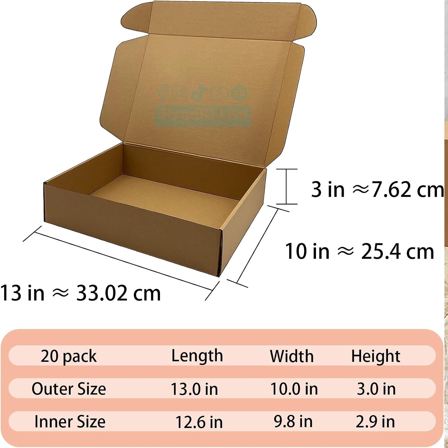5 Pcs Die Cut Folding Type Courier Box 13 x 10 x 3 Inch | Brown Small Mini Mailer Packaging Shipping Box Boxes E-commerce Packaging Business Parcel Box 13" x 10"x 3" Gift Birthday Wedding Book Literature Product Small Carton 13x10x3 in box 13103 Packaging Material_img_2