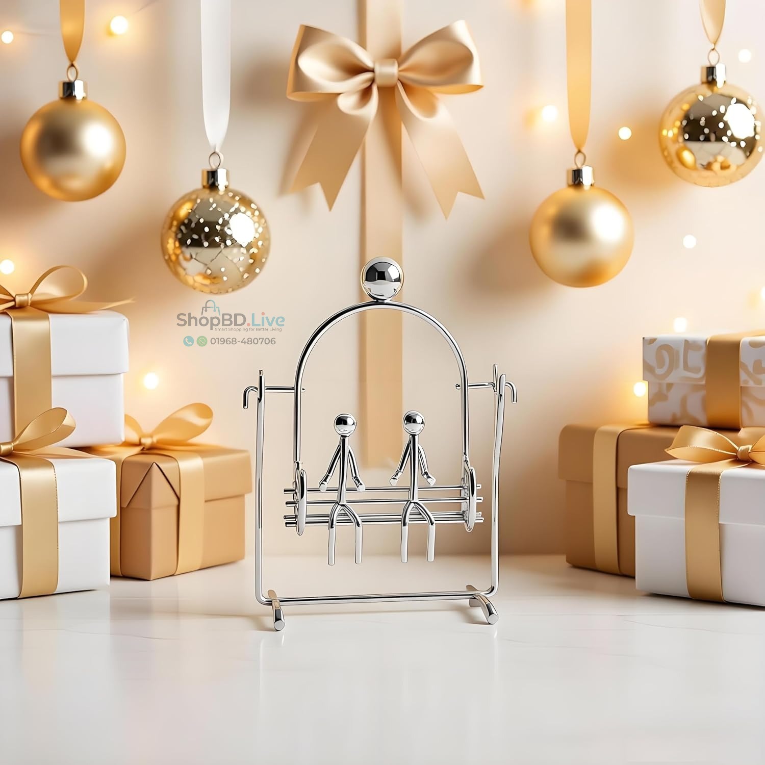 Double Swing Iron Man Balancing ornaments fun decompression Toys Festival gifts MagicTech Steel Tumbler Kinetic Art Decompressive Science Psychology Home Office Desk Decor_img_2