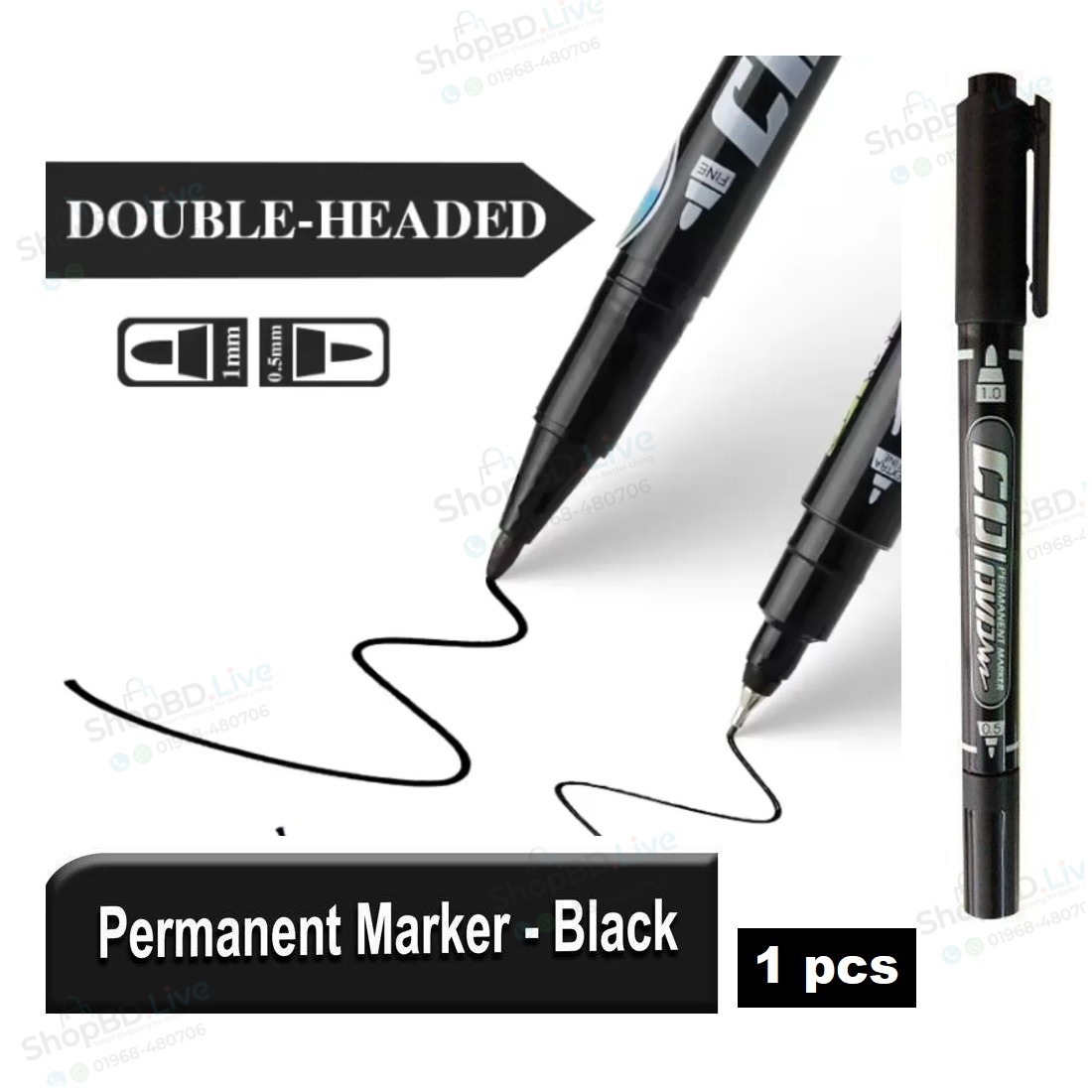 1 pcs GXin G-107A Black CD/DVD Permanent Marker Pen For Writing And Marking