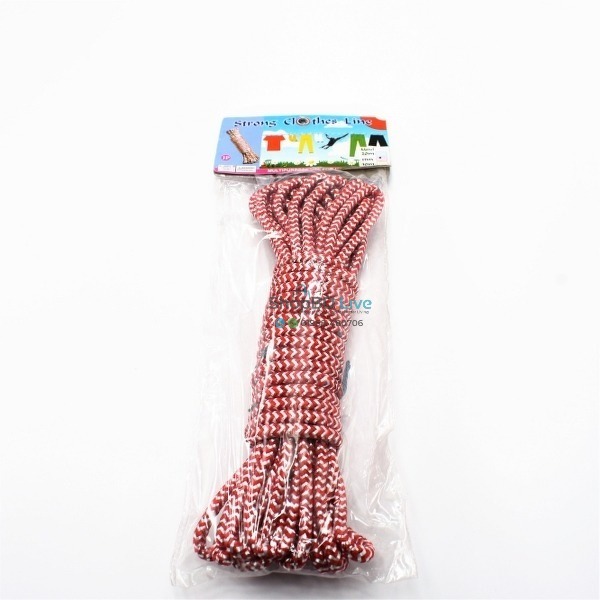 15 Meter (49 ft) Heavy Duty Nylon Clothes Drying Rope – 15m (49ft) Multipurpose Outdoor & Indoor Laundry Clothesline, Braided Cloth Hanging Rope, Windproof Anti-Slip Washing Line for Home, Balcony, Garden, Travel & Camping (Multicolor, Big Size)_img_1
