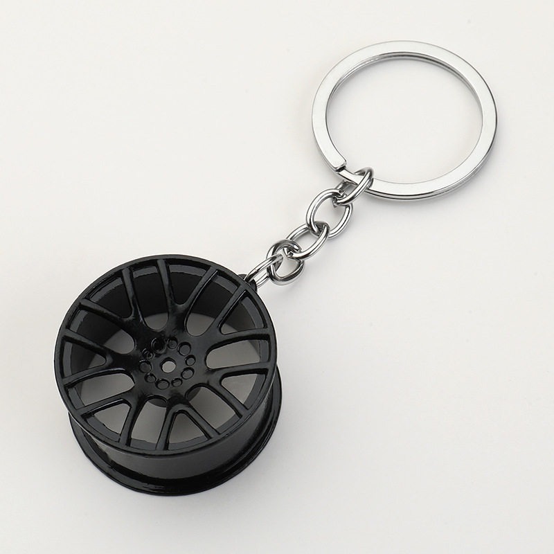 Metal Car Wheel keychain hub Functional Metal Keychain Key Ring Unique Gift for Car Bike Lovers_img_4